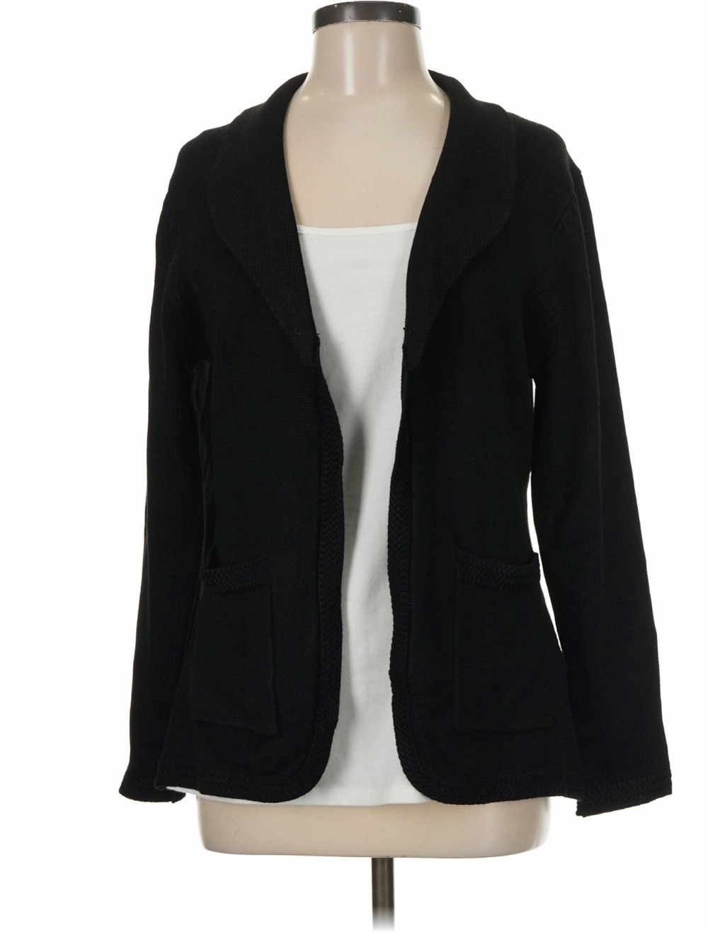 Belle Poque Vintage Cardigan Sweater Blazer, Black, M, NWT - Picture 8 of 13
